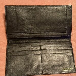 genuine black ostrich leather wallet